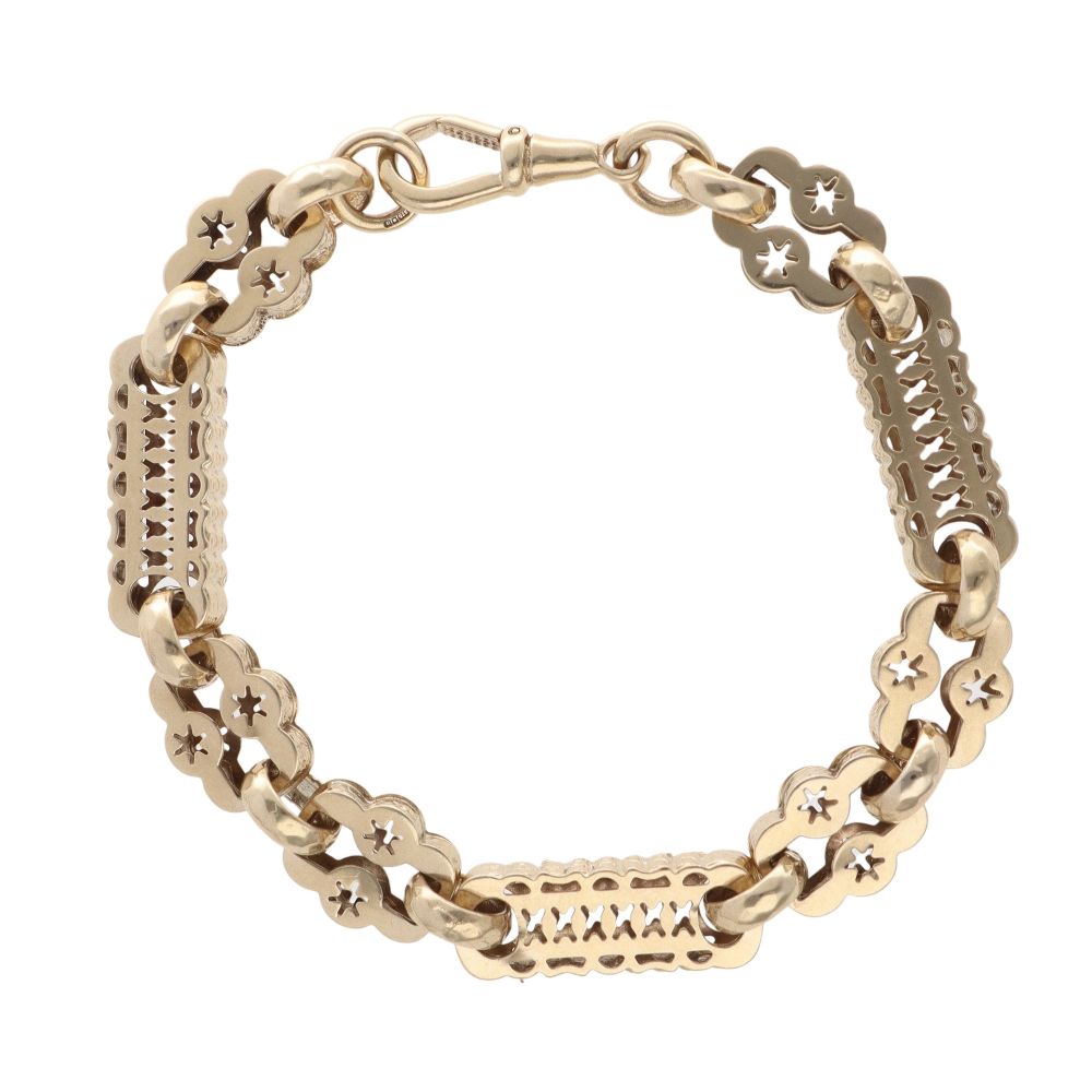 Stars and bars bracelet gold Clearance