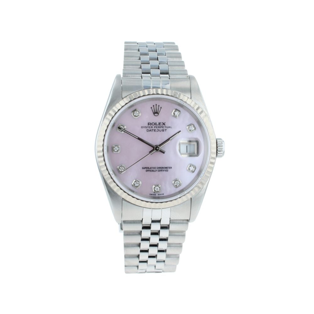 Rolex Custom Datejust Pre Owned Watch Ref 16234