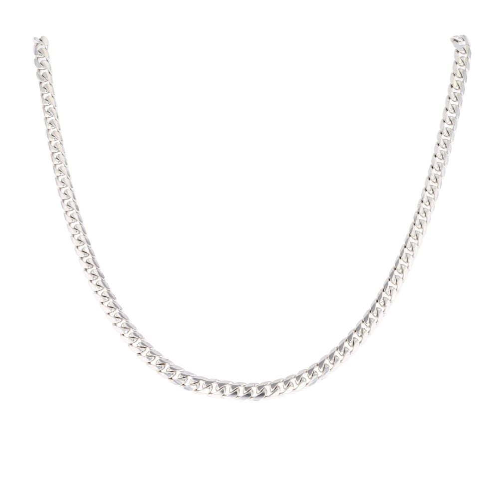 9ct White Gold Curb Chain 30"