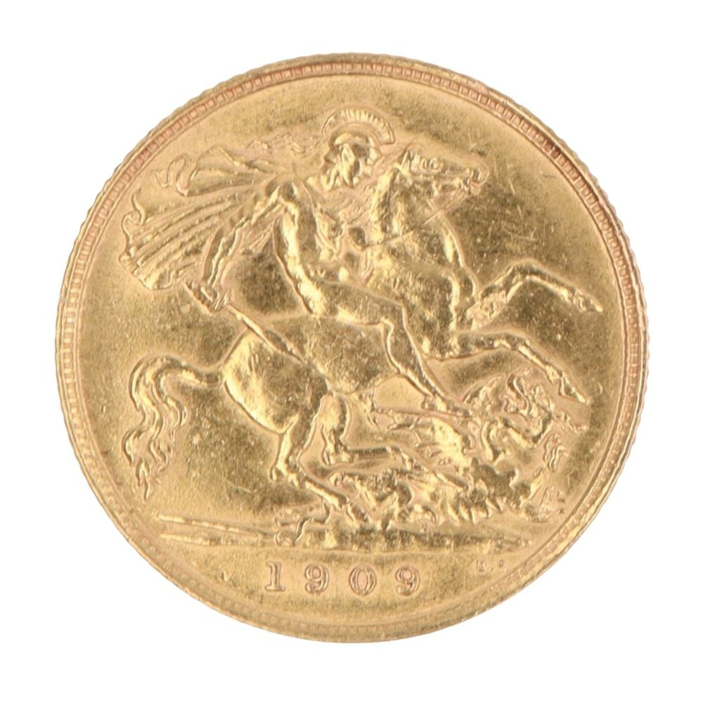 1909 Edward VII Half Sovereign Coin