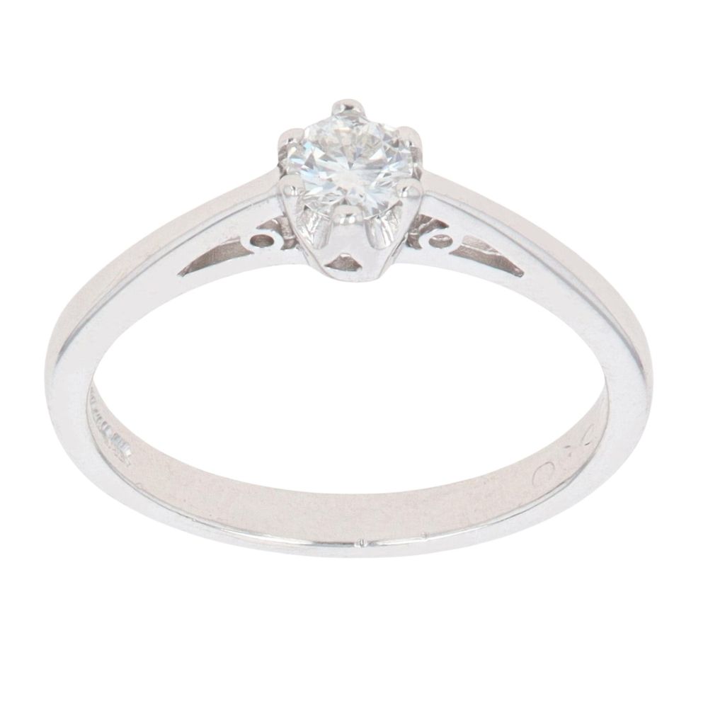 9ct White Gold 0.20ct Diamond Solitaire Ring