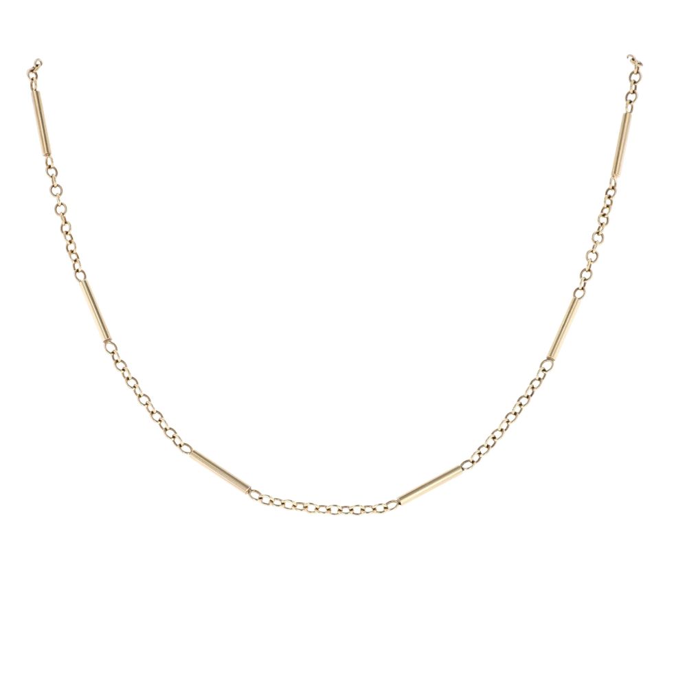 Collana in oro giallo 9ct con catena a maglie cubane Belcher
