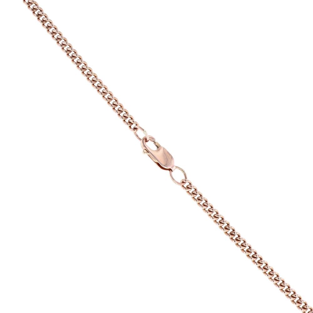 9ct Rose Gold Curb Chain 18"
