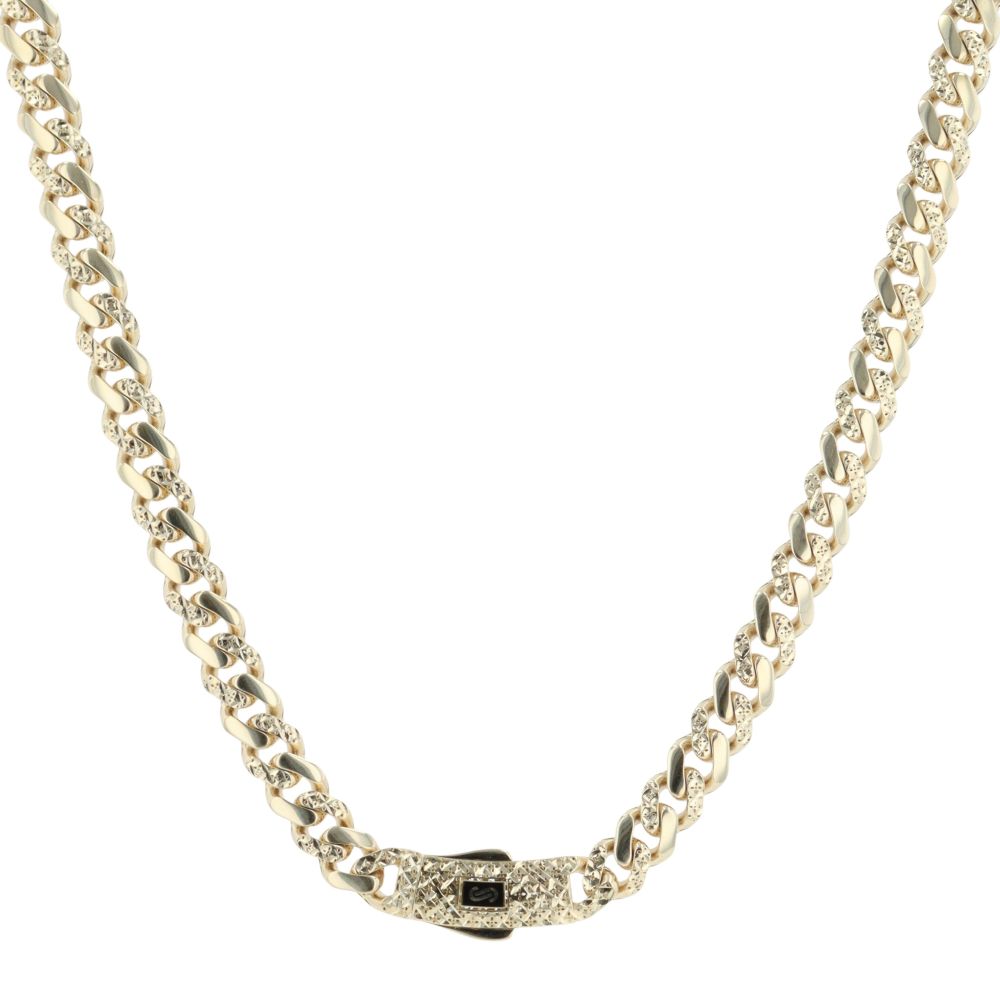 14ct Yellow Gold Monaco Classic Alternate Flex Lock Chain 22 ...