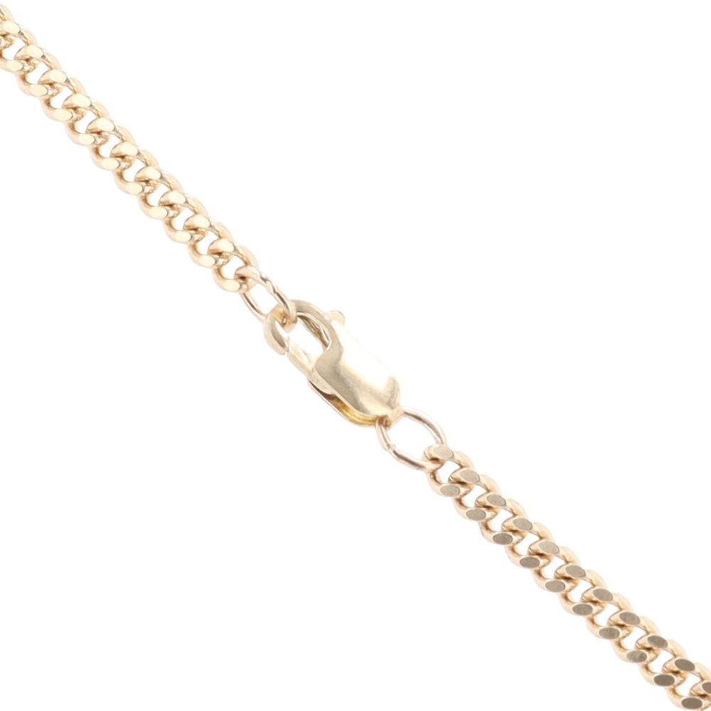 9ct Yellow Gold Cubic Zirconia Cross Pendant And Chain 18"