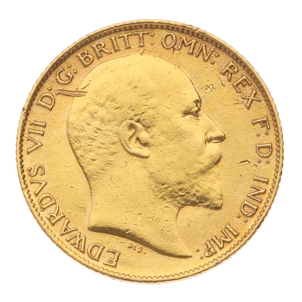 1908 Edward VII Half Sovereign Coin