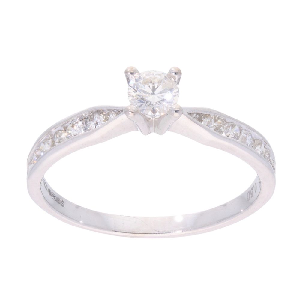 9ct White Gold 0.50ct Diamond Solitaire Ring