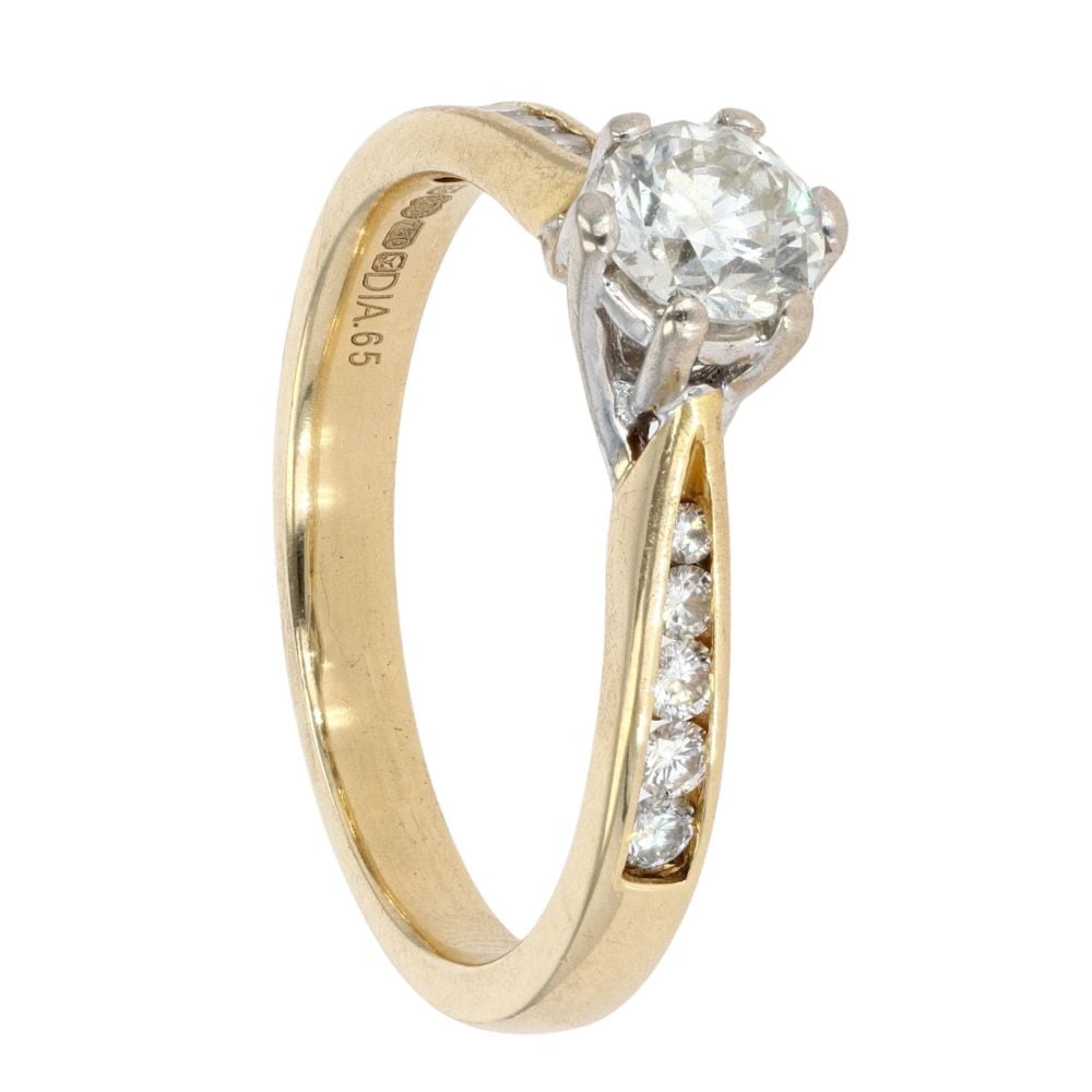18ct Yellow Gold 0.65ct Diamond Solitaire Ring