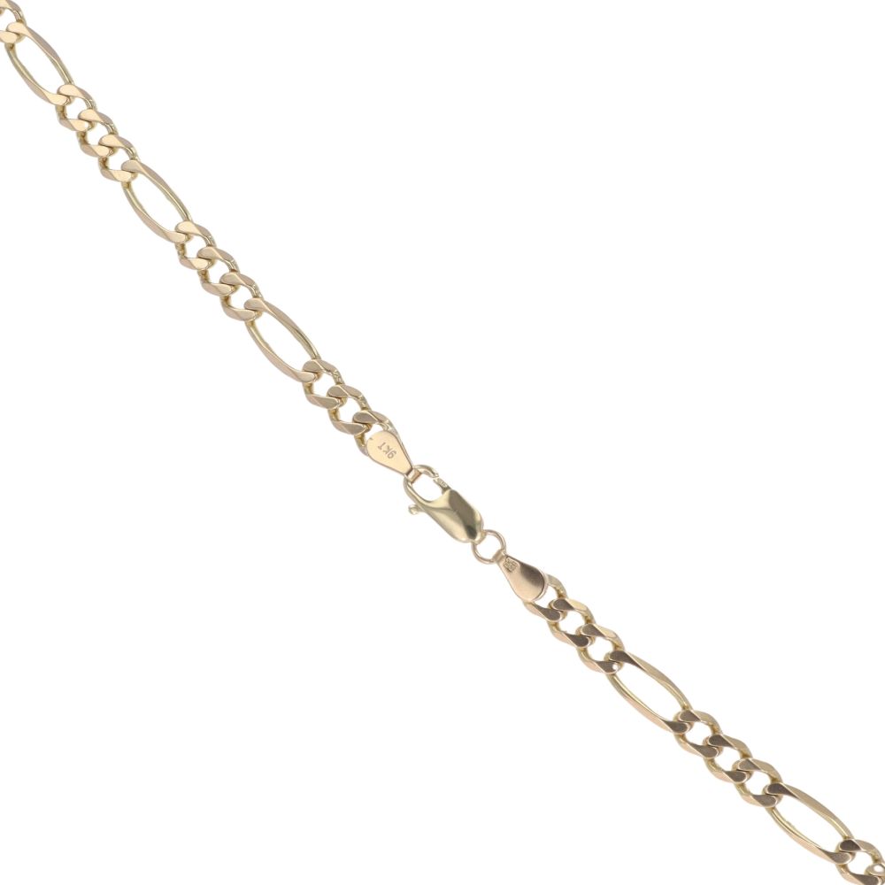 9ct Yellow Gold Figaro Chain 18"