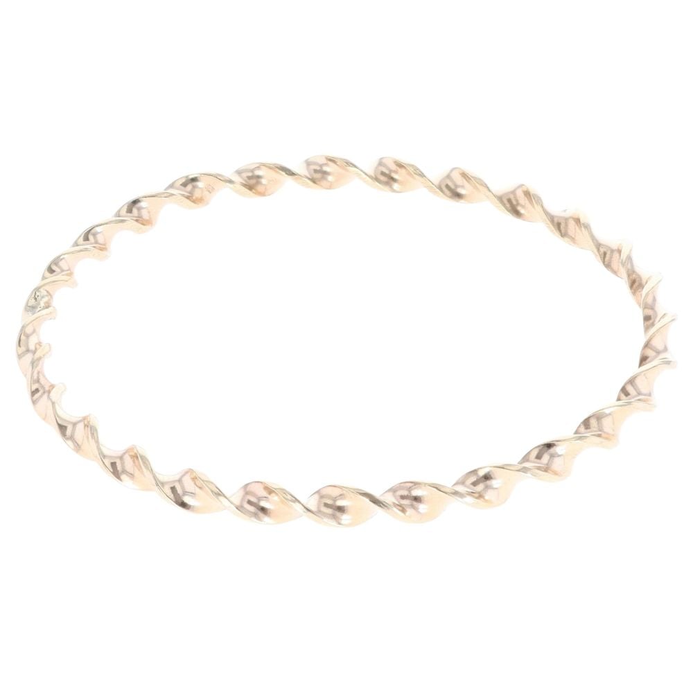9ct Yellow Gold Patterned Twist Bangle
