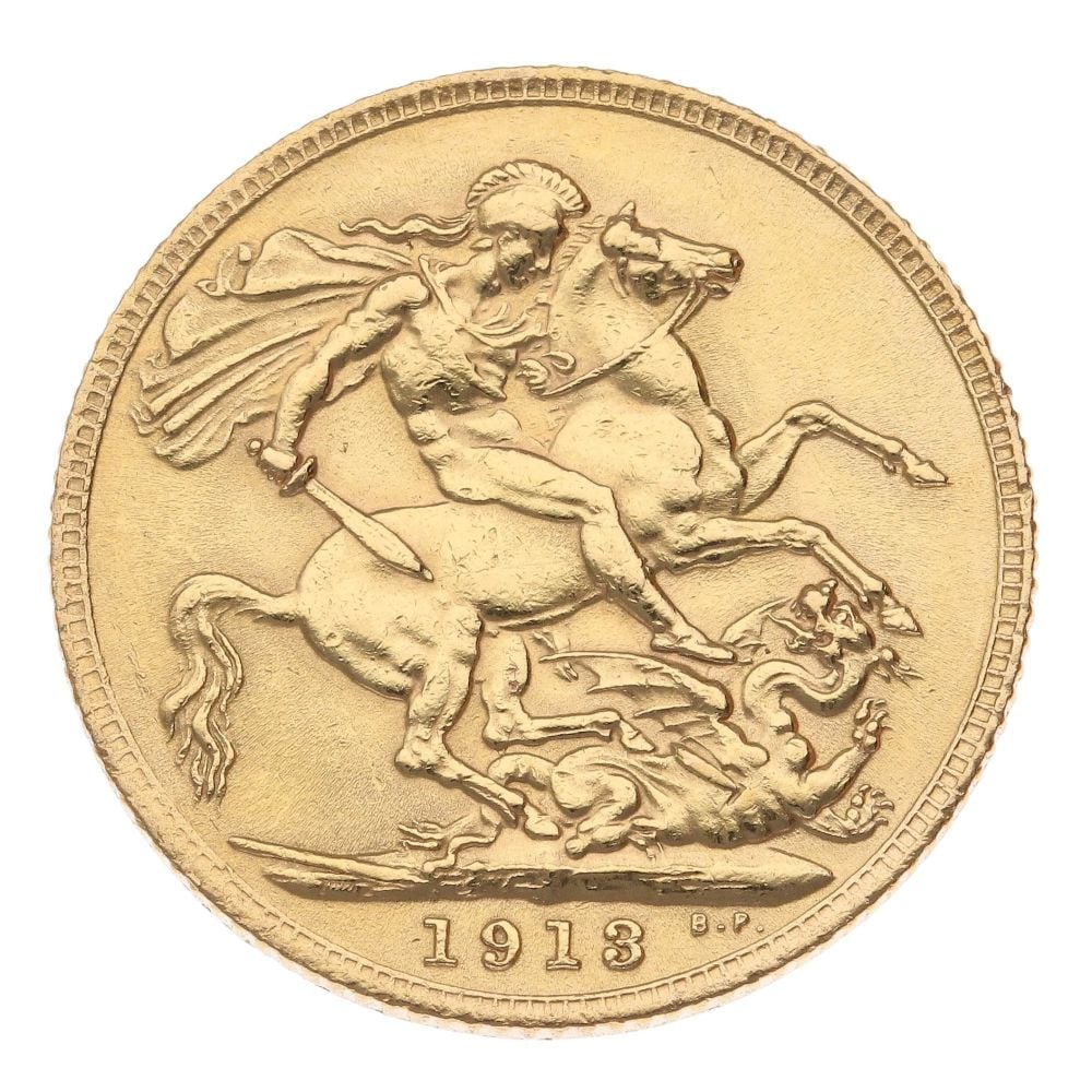 1913 George V Full Sovereign Coin