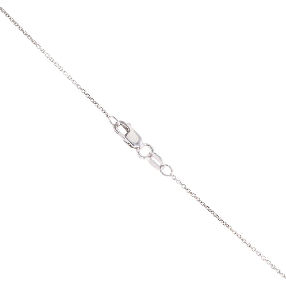 18ct White Gold 1.15ct Diamond Cluster Drop Pendant and Chain 18"