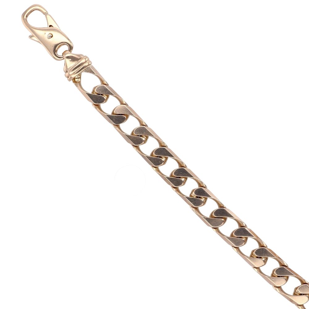 9ct Yellow Gold Curb Bracelet 8" Ramsdens Jewellery