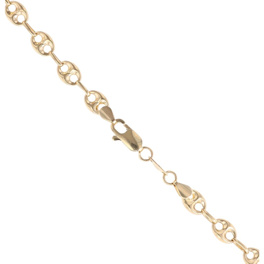 18ct Yellow Gold Button Chain 20