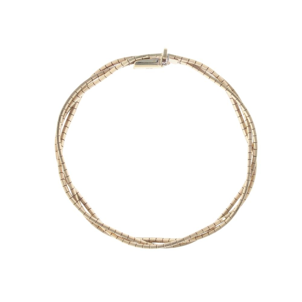 9ct Yellow Gold Plaited Bracelet 7"