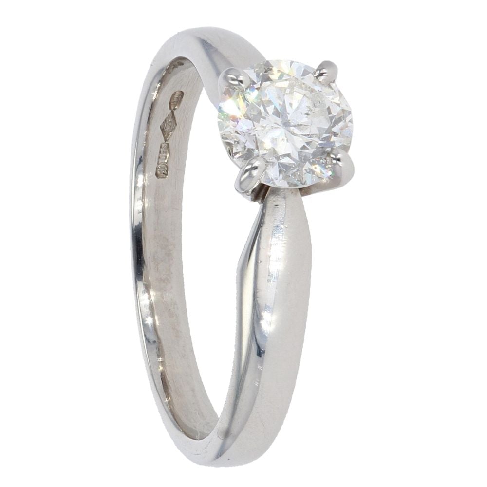 Platinum 0.78cts Diamond Solitaire Ring