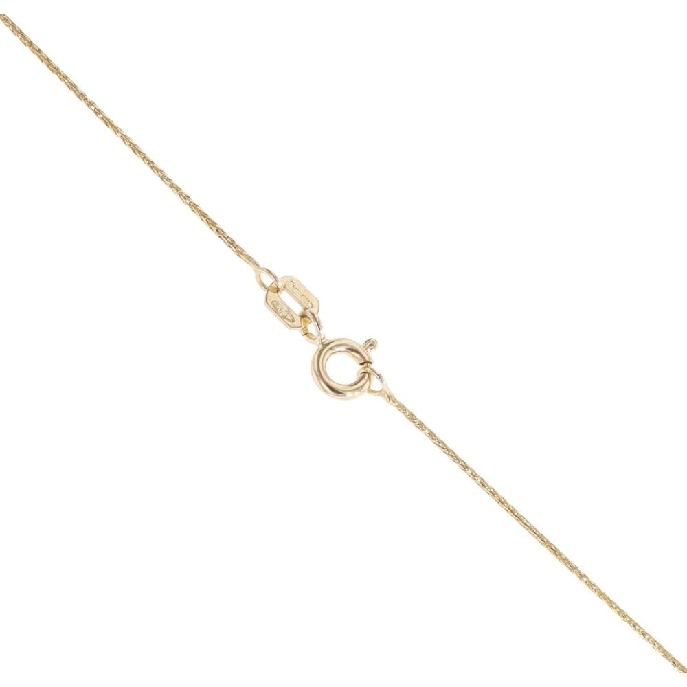 9ct Yellow Gold 0.02ct Diamond and Peridot Cluster Pendant and Chain 18"
