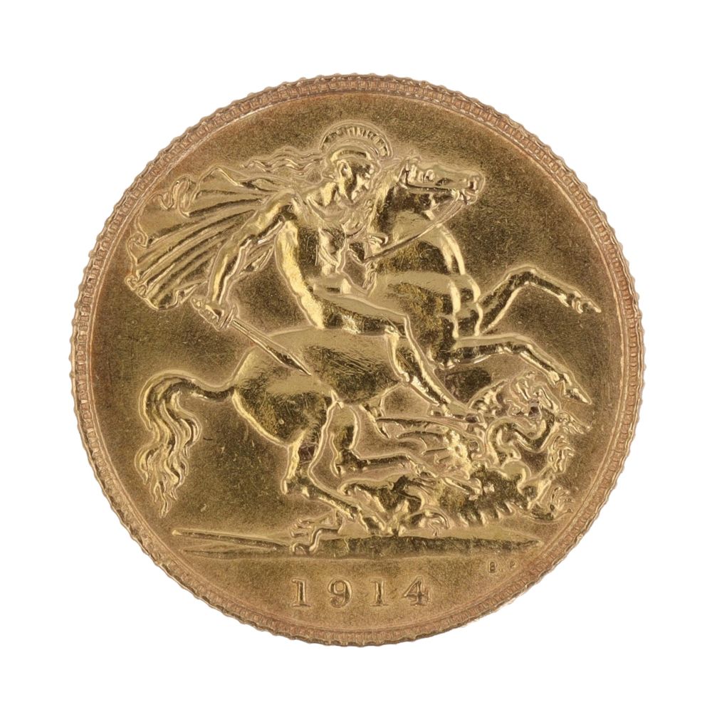 1914 George Half Sovereign Coin