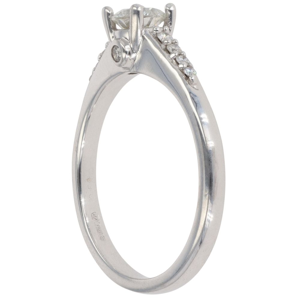 18ct White Gold 0.50ct Brilliant Cut Diamond Solitaire Ring