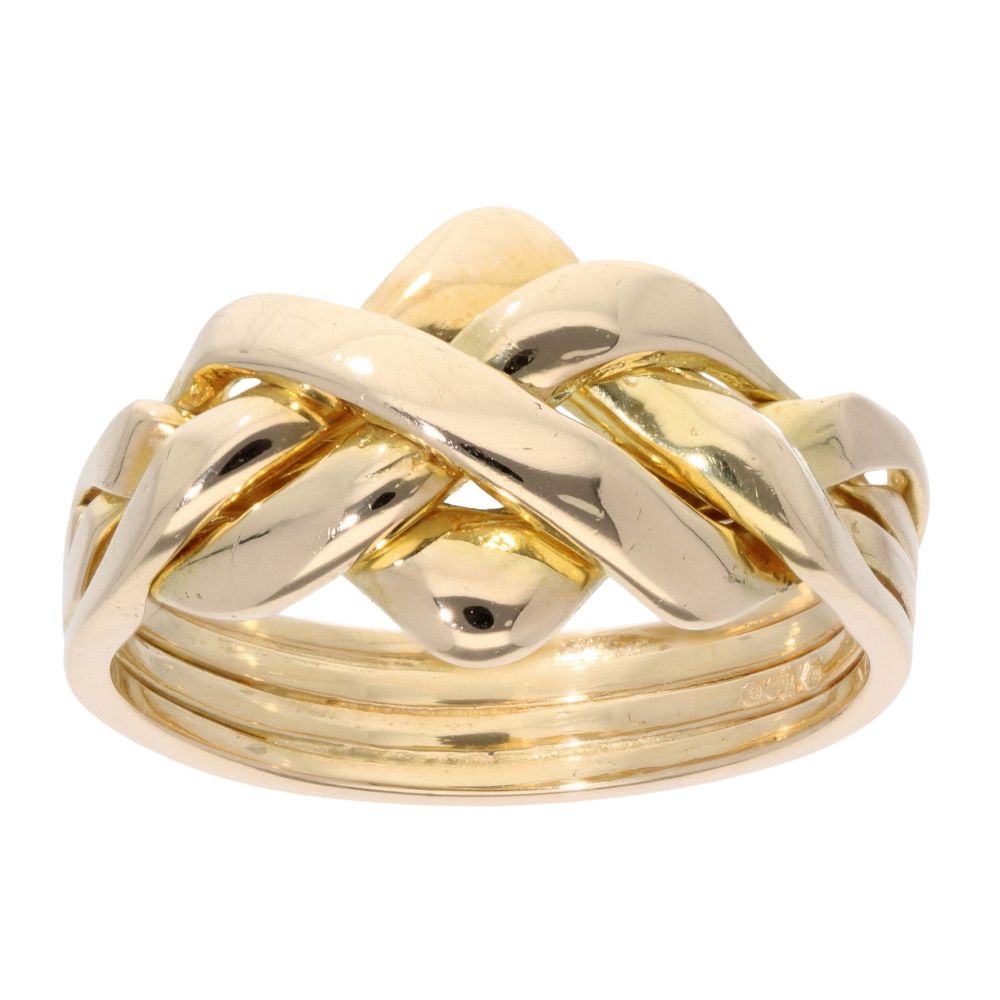 18ct Yellow Gold Four Piece Puzzle Ring Ramsdens Jewellery