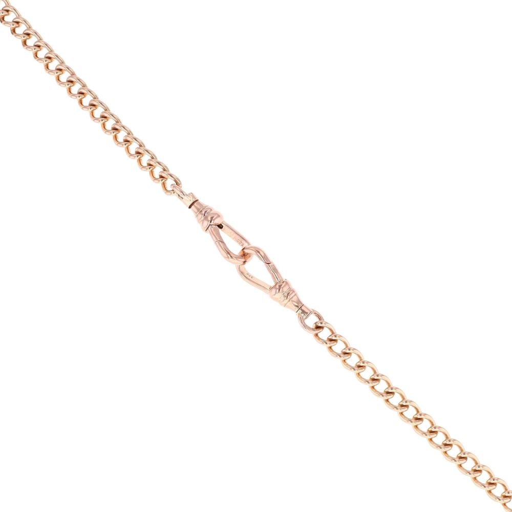 9ct Rose Gold Albert T-Bar Chain 18"