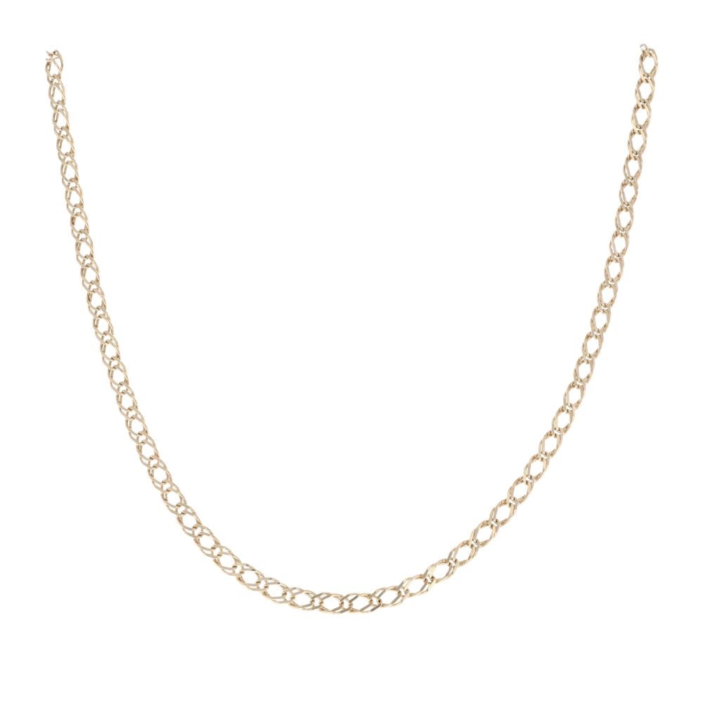 9ct Yellow Gold Double Curb Chain 18"
