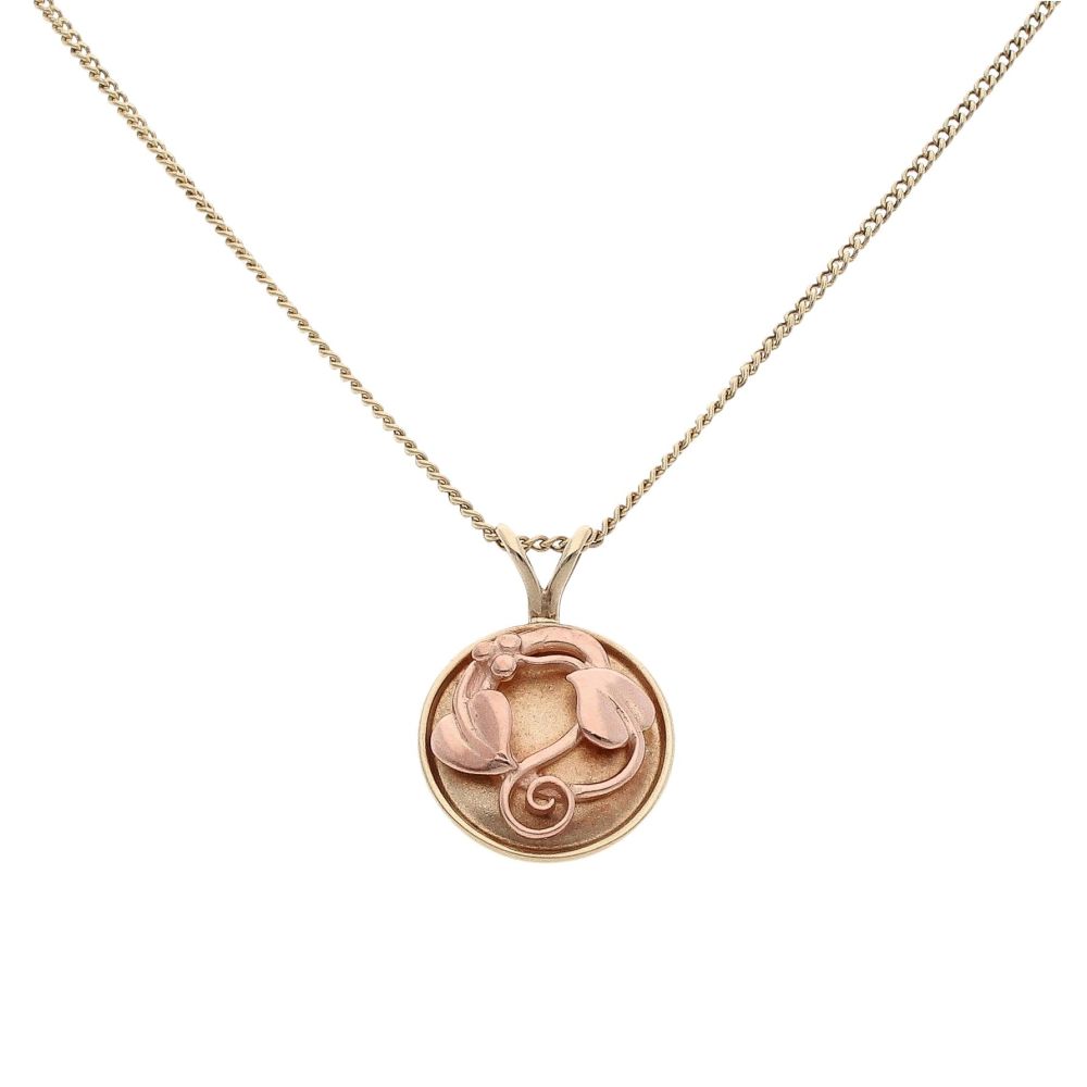 9ct Yellow and Rose Gold Clogau Vine OF Life Pendant and Chain 18"