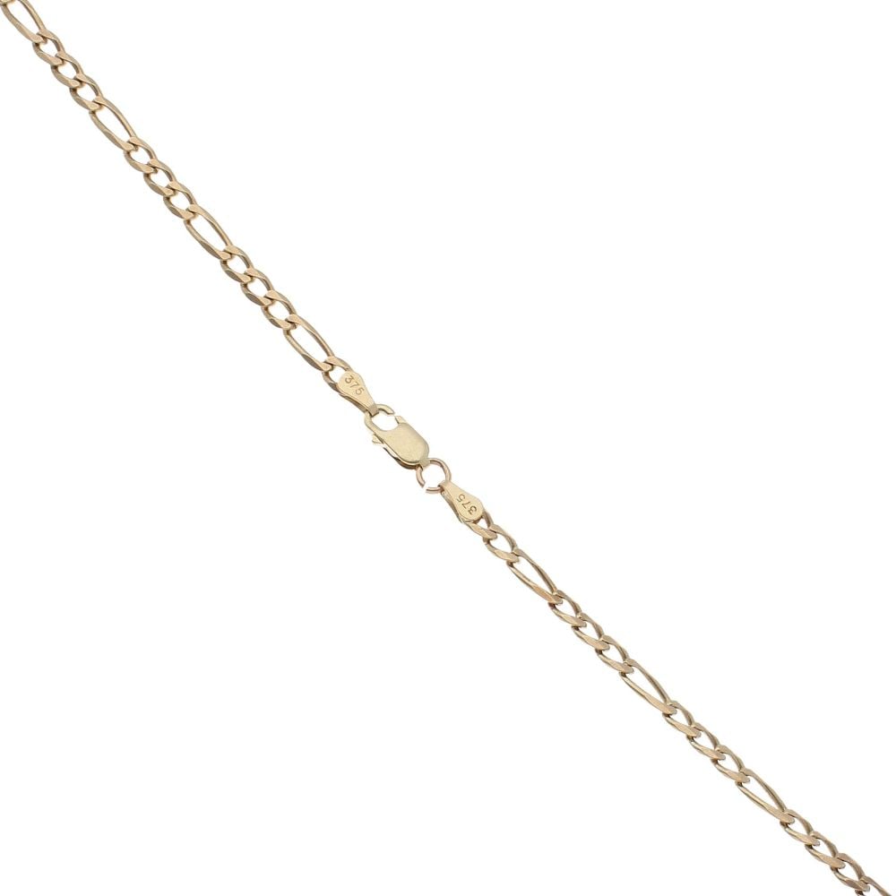 9ct Yellow Gold Figaro Chain 18"