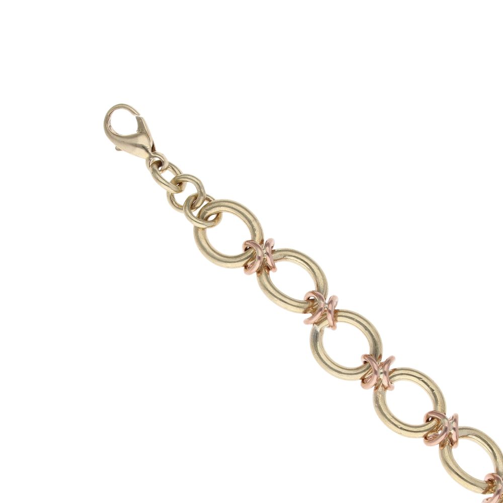 9ct Yellow and Rose Gold Fancy Bracelet 8"