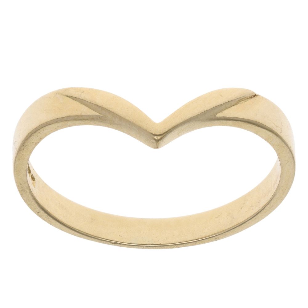 18ct Yellow Gold Wishbone Ring