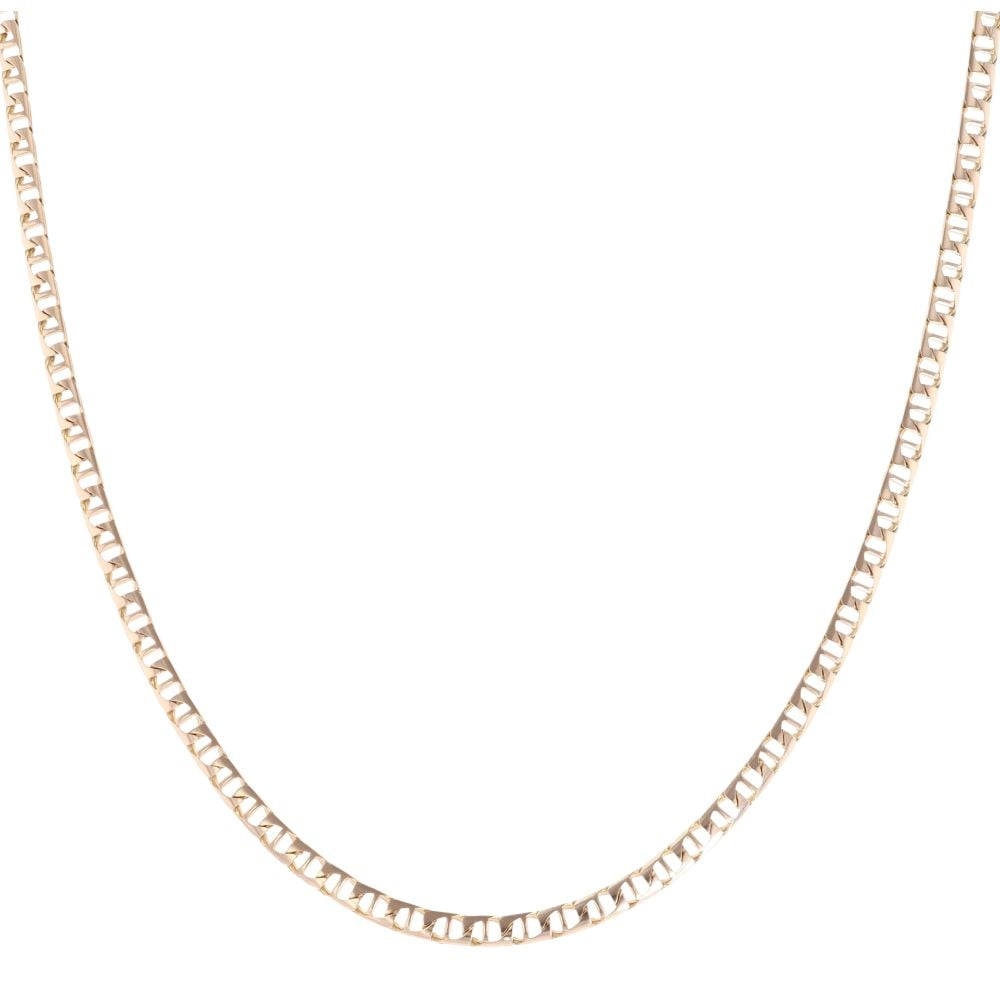 9ct Yellow Gold Square Link Anchor Chain 20"