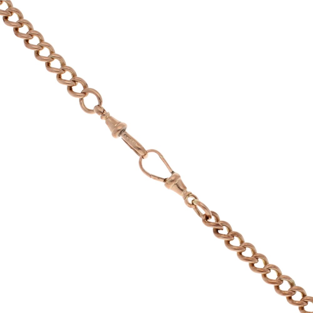 9ct Rose Gold Albert T-Bar Chain 18"