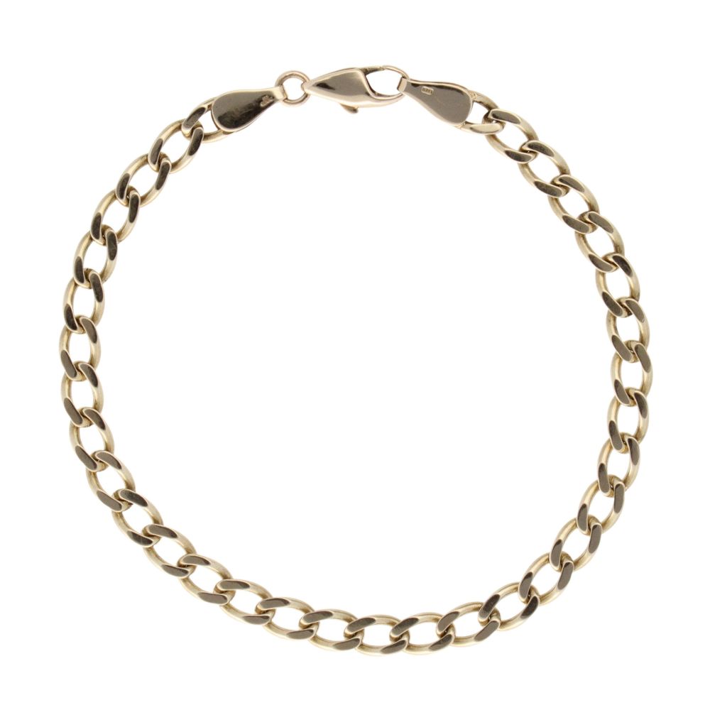9ct Yellow Gold Curb Bracelet 7" Ramsdens Jewellery