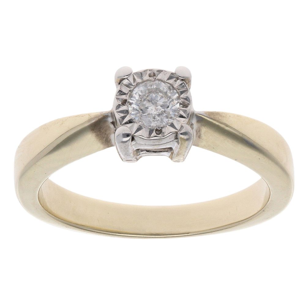 9ct Yellow Gold 0.15ct Diamond Ring