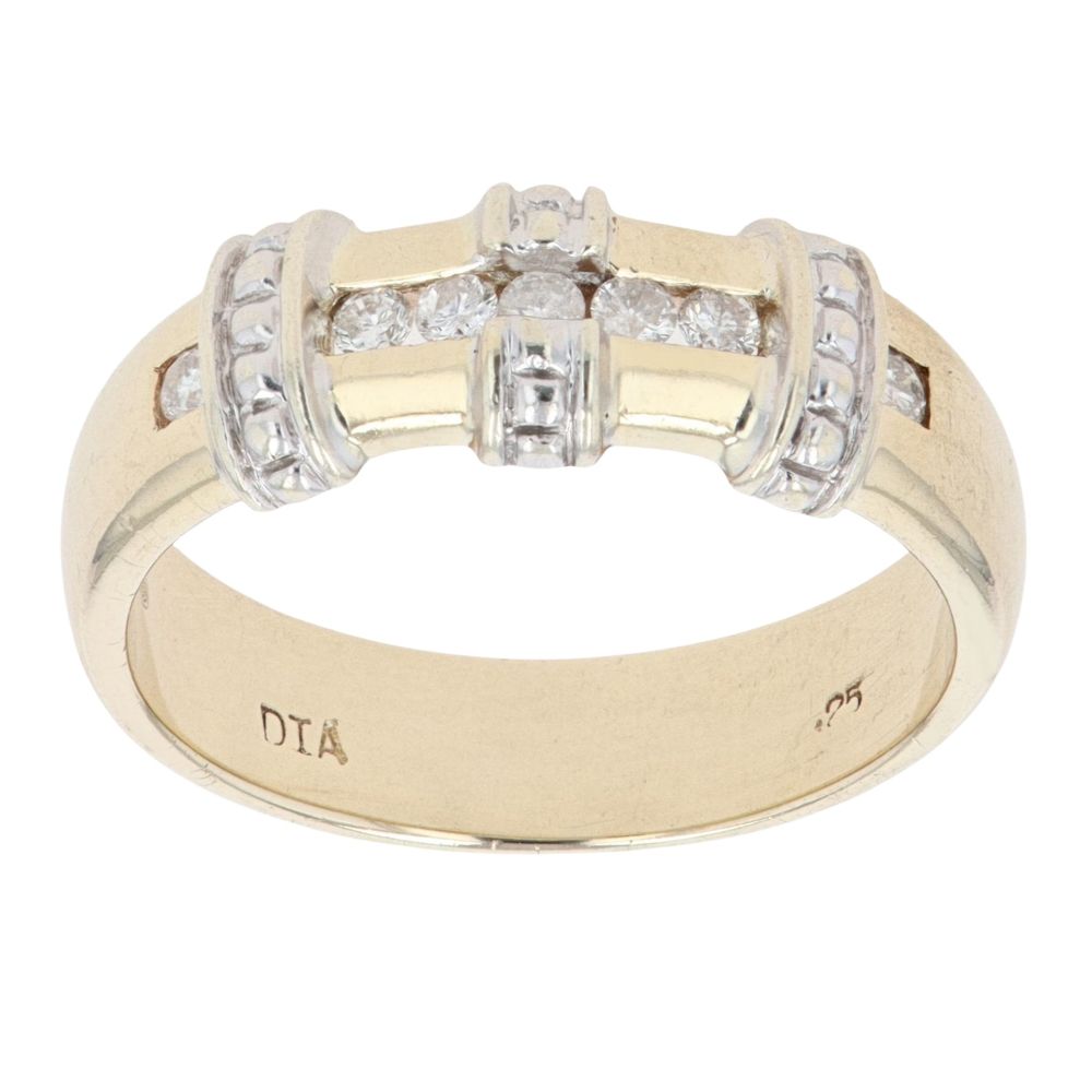 9ct Yellow Gold 0.15ct Diamond Ring main image 1