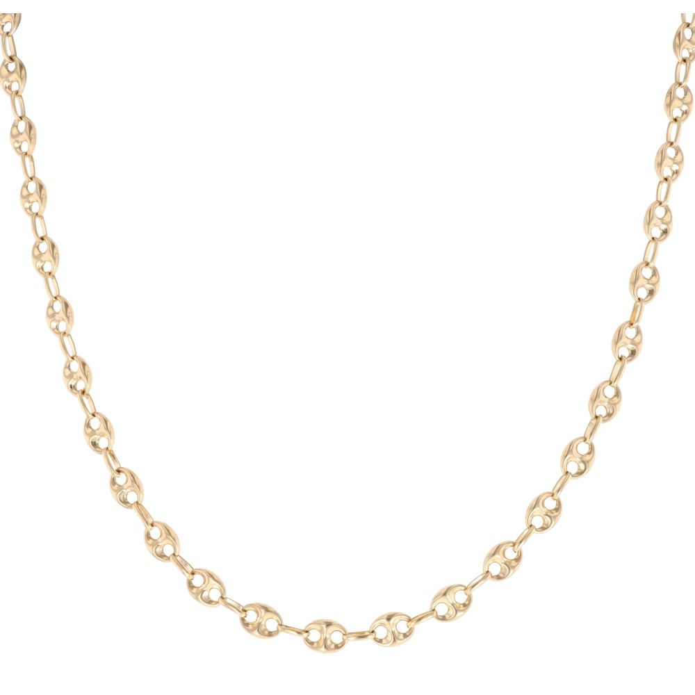 18ct Yellow Gold Button Chain 20