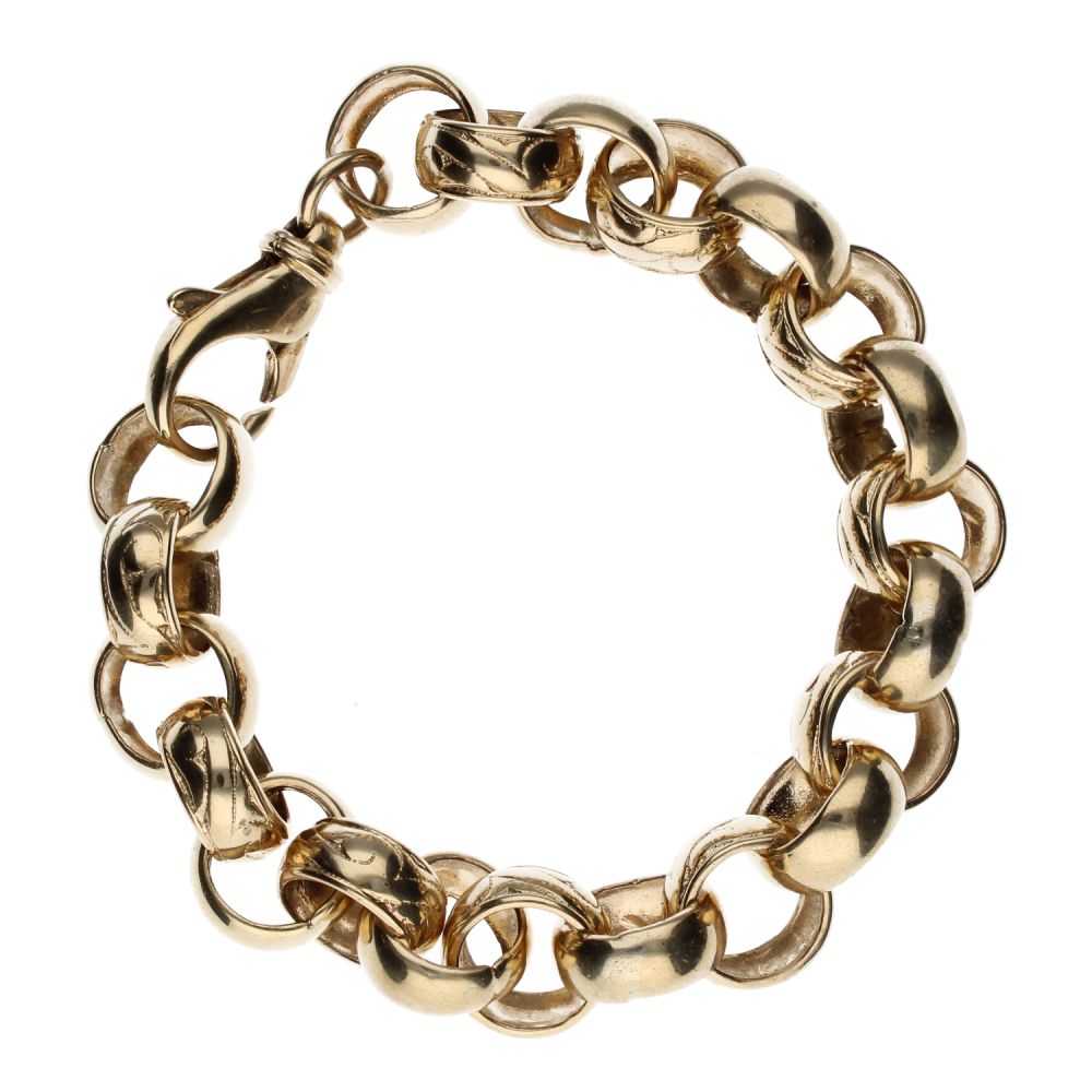 9ct Yellow Gold Belcher Bracelet 8" Ramsdens Jewellery