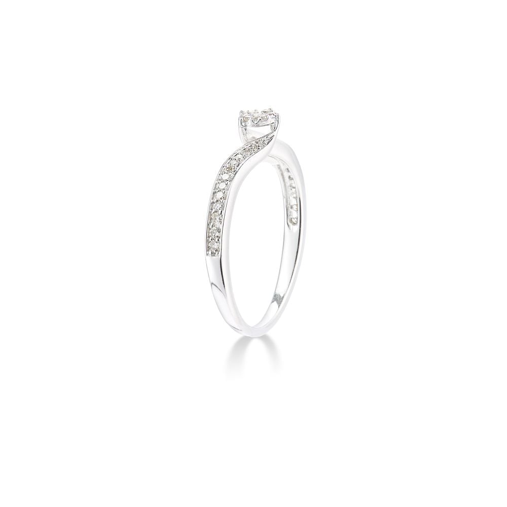 9ct White Gold 0.15ct Diamond Ring