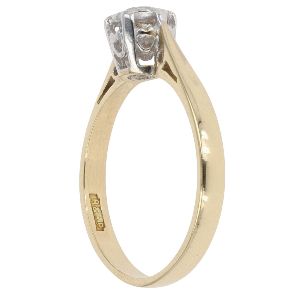 18ct Yellow Gold 0.25ct Brilliant Cut Diamond Solitaire Ring