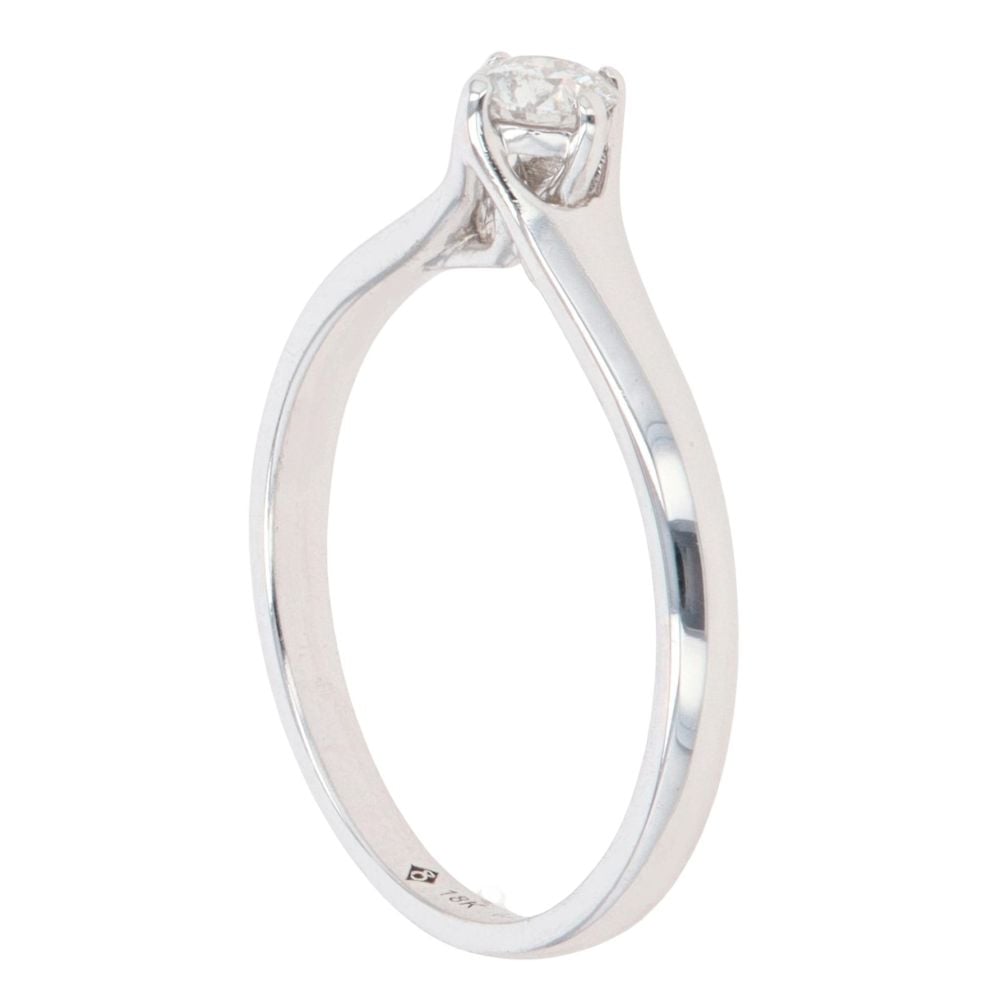 18ct White Gold 0.20ct Brilliant Cut Diamond Solitaire Ring