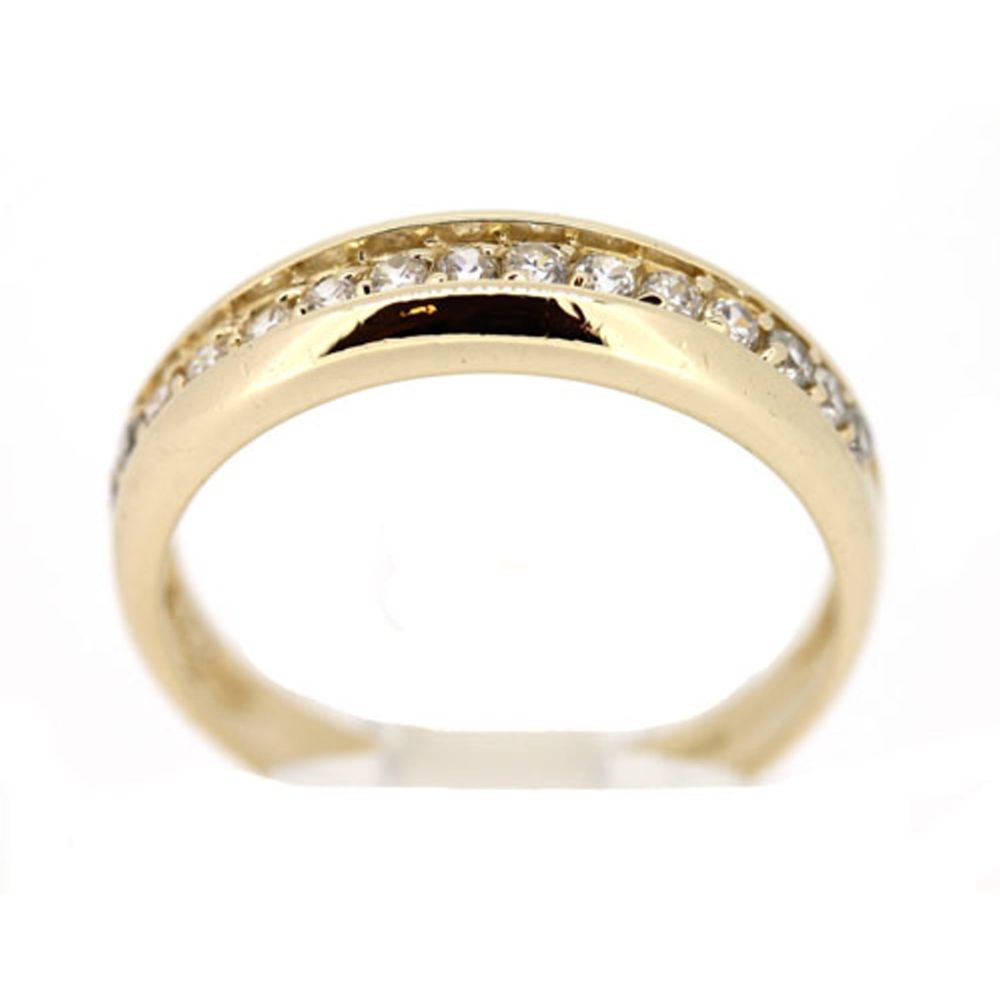 14ct Yellow Gold Cubic Zirconia Eternity Ring Ramsdens Jewellery