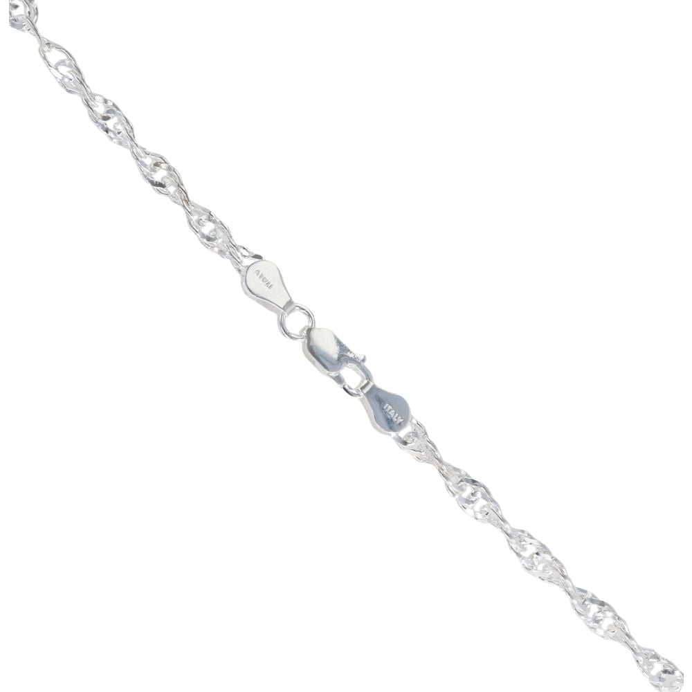 Silver Singapore Chain 18" By Icesia