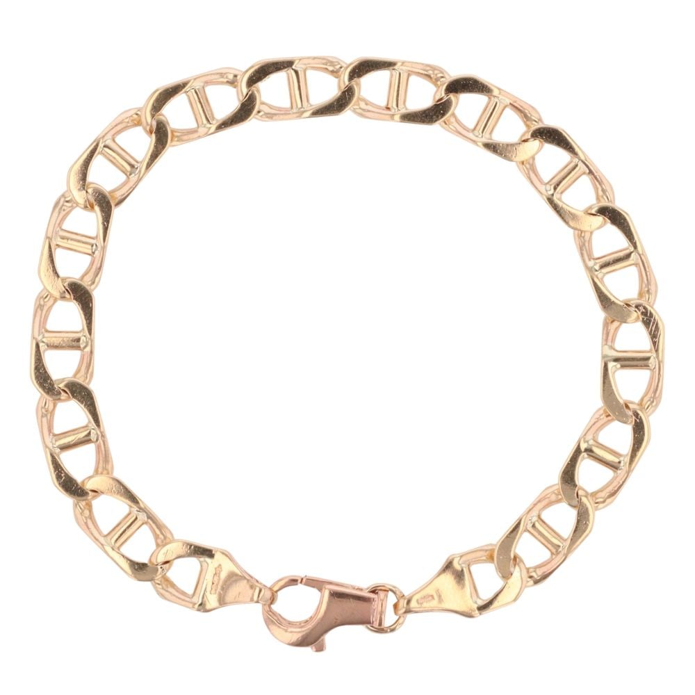 9ct Yellow Gold Anchor Bracelet 8.5"