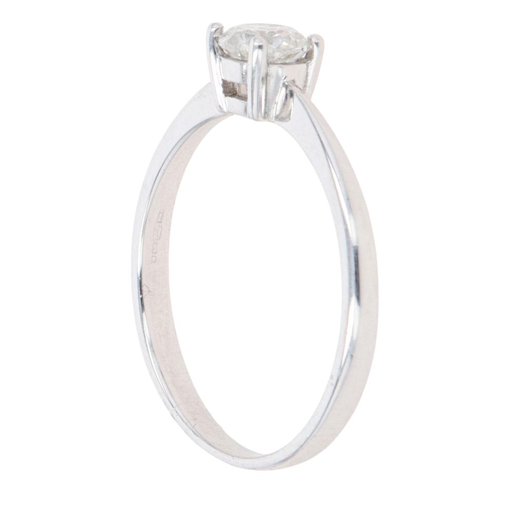 9ct White Gold 0.50ct Brilliant Cut Diamond Solitaire Ring