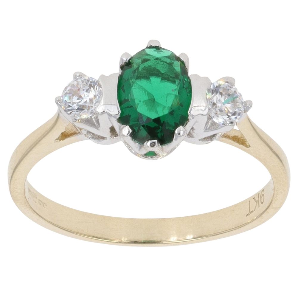 LIFETIME JEWELRY 3-Stone CZ Heart Ring – 24k Gold Plated, AAA+ Cubic Zirconia, Women's Sizes 4-12, Free Lifetime Replacement