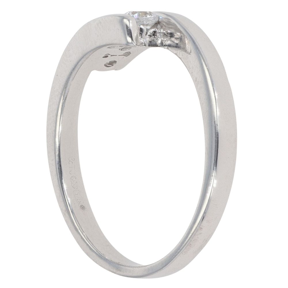 9ct White Gold Cubic Zirconia Three Stone Ring