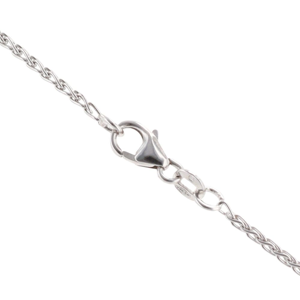 18ct White Gold 0.75ct Brilliant Cut Diamond Heart Cluster Pendant And Chain 18"