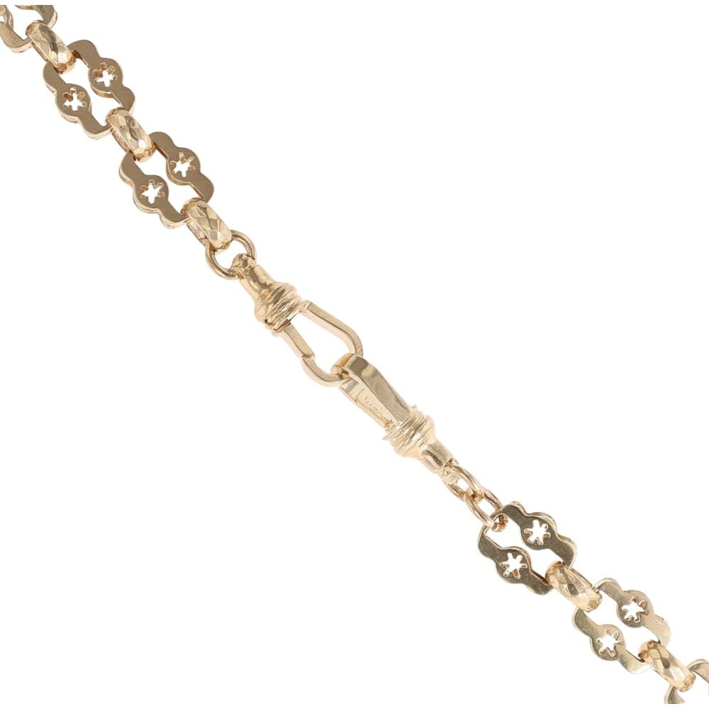 9ct Yellow Gold Stars and Bars T-Bar Chain 22"