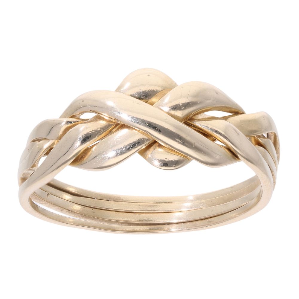 9ct Yellow Gold Four Piece Puzzle Ring Ramsdens Jewellery