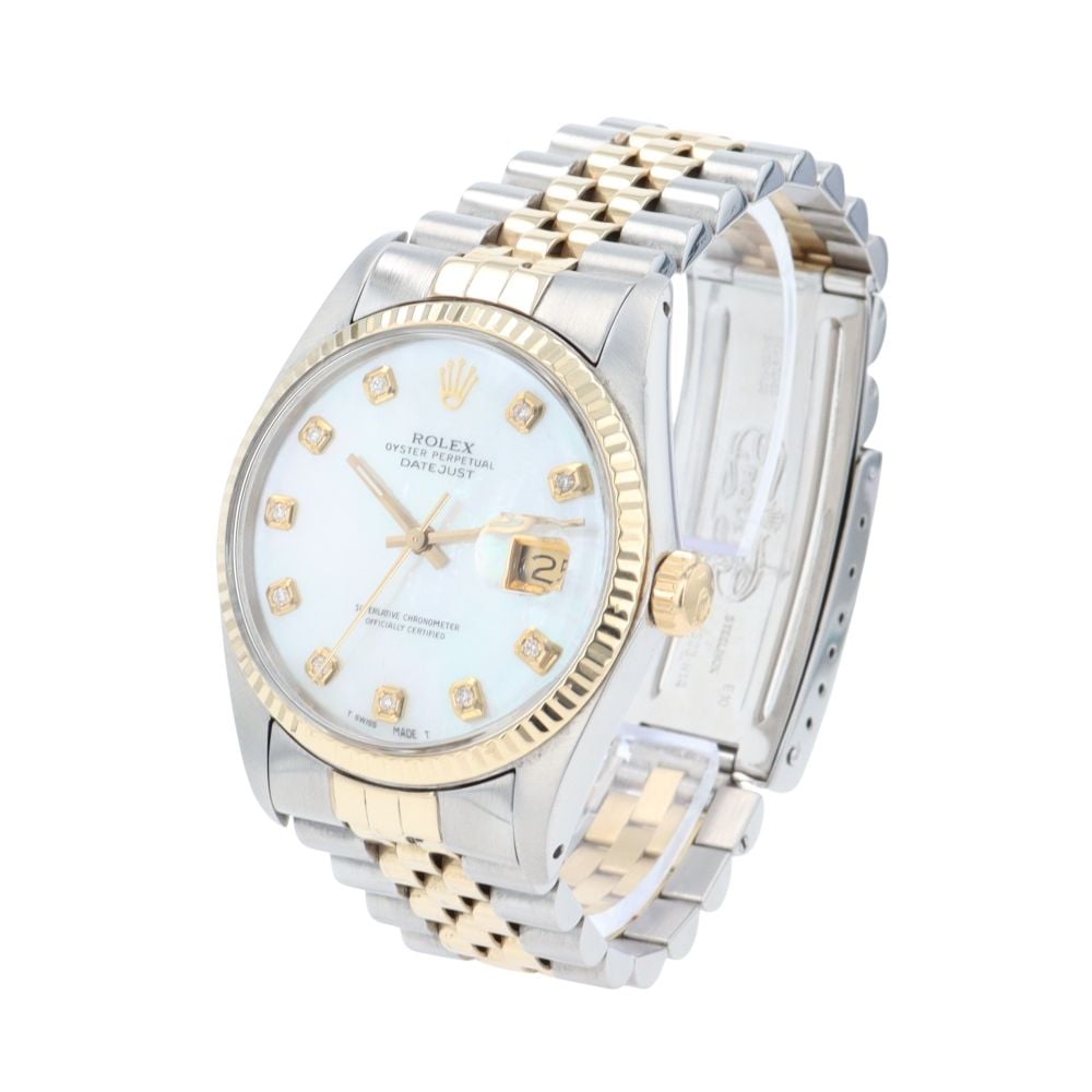 Rolex Custom Datejust Pre Owned Watch Ref 16013